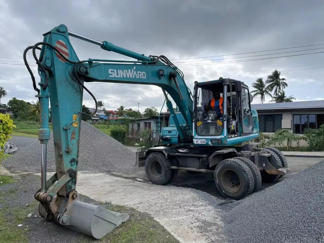 “山河绿”迈向南太平洋岛,山河智能轮挖助力斐济基础设施建设