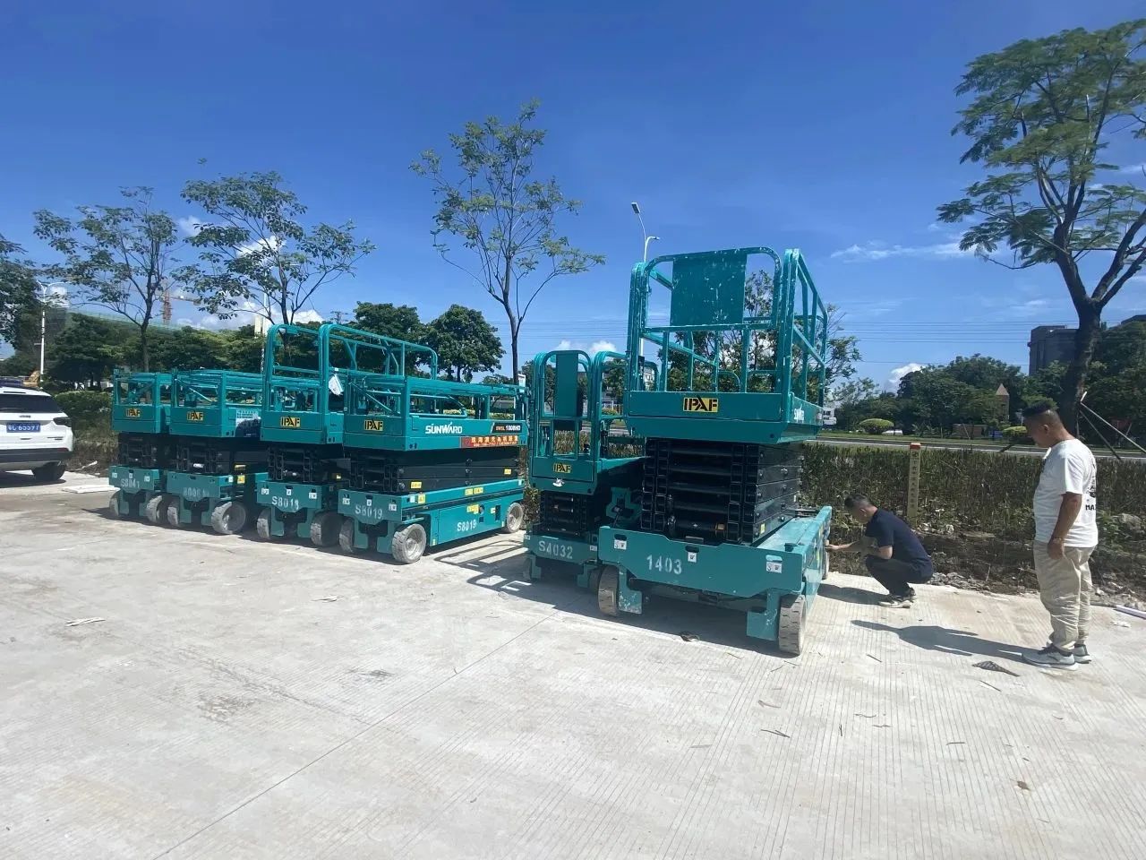 品质山河,用心服务!山河智能高空机械服务万里行走进华南